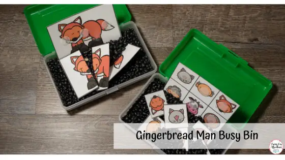 Gingerbread Man Busy Bin