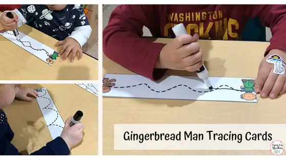 Gingerbread Man Tracing Cards