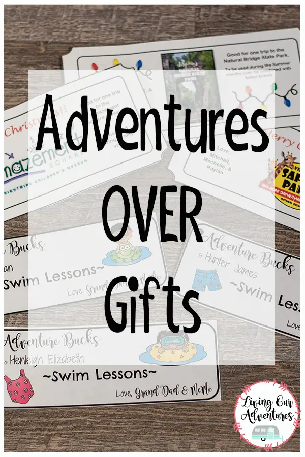Give and Adventure OVER a Gift.  The memories will last longer and you are sure to have a good time. 