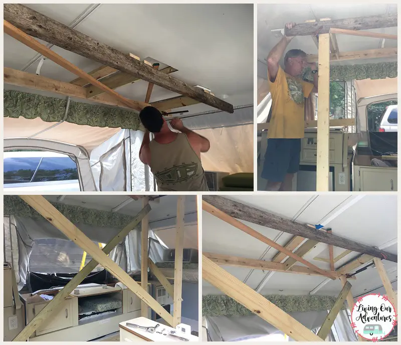 Coleman Pop Up Camper roof support install