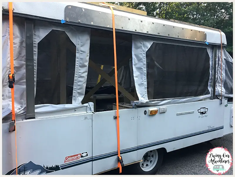 Coleman Pop Up Camper roof support install